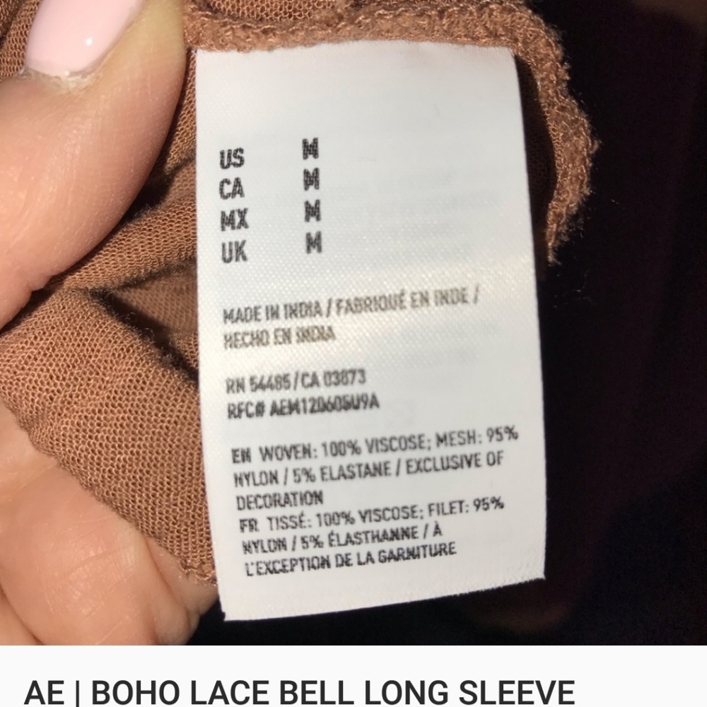 American eagle lace boho top size medium - Picture 5 of 6